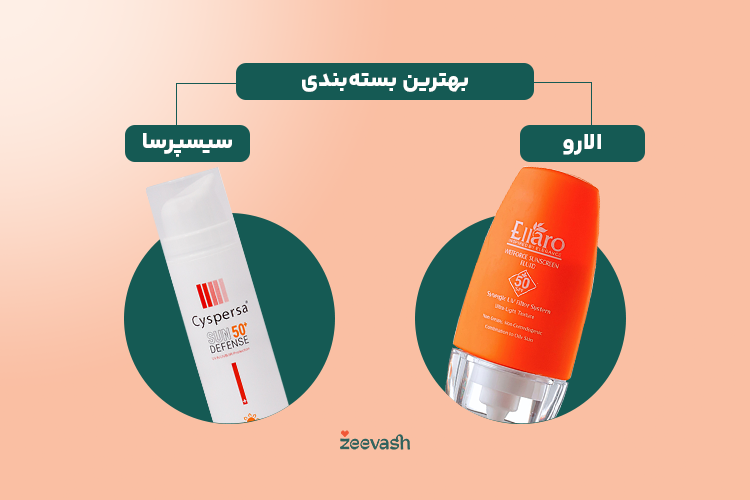 ضد آفتاب های الارو و سیسپرسا بسته بندی زیبایی دارند. 